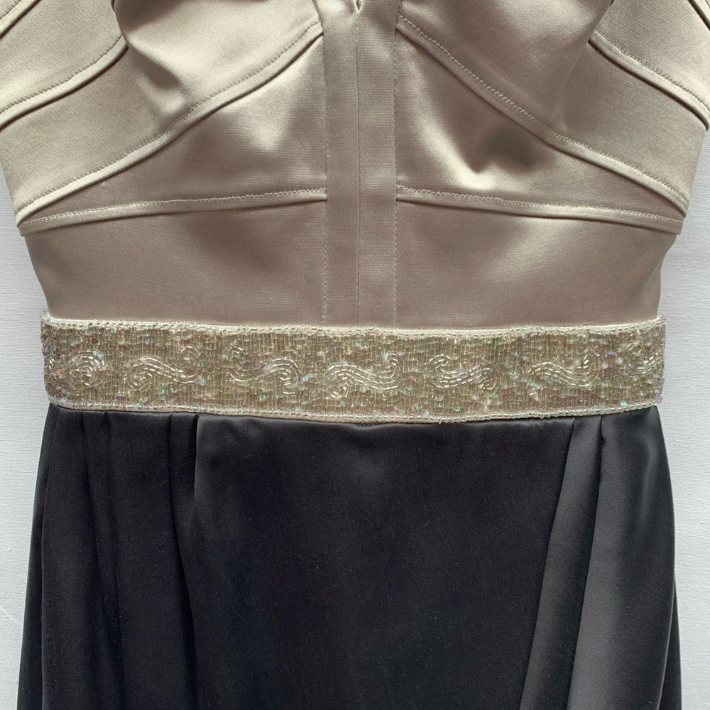 Maria Bianca Nero Size Small Black Silver Corset Beaded waist Cocktail dress Y2K - Picture 6 of 9